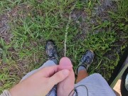 Quick Pee at Work Outside in Public 9/16