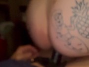 Strap on riding for her pleasure. 12/16