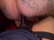 Strap on riding for her pleasure. 8/16