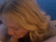 Blonde slut pov BlowJob on A Cruise Ship 12/16