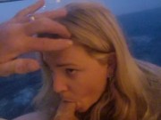 Blonde slut pov BlowJob on A Cruise Ship 16/16