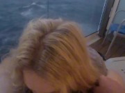 Blonde slut pov BlowJob on A Cruise Ship 2/16