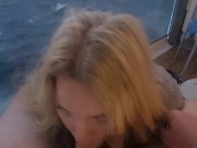 Blonde slut pov BlowJob on A Cruise Ship 3/16