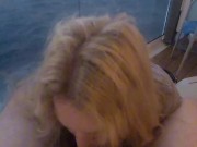 Blonde slut pov BlowJob on A Cruise Ship 4/16