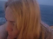 Blonde slut pov BlowJob on A Cruise Ship 7/16