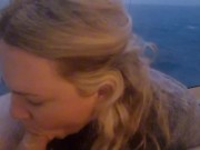 Blonde slut pov BlowJob on A Cruise Ship 8/16