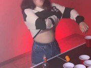 Your girlfriend loses at strip beer pong to your bully. 10/16