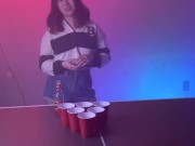 Your girlfriend loses at strip beer pong to your bully. 6/16