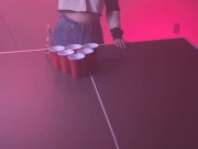 Your girlfriend loses at strip beer pong to your bully. 7/16