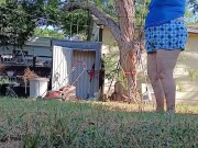 P1SSQUEEN gets her pool pad ready for the season and pisses in her white panties and yard crocs 11/16