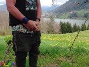 While hiking in the mountains I got horny and had to get it on right there. 2/16