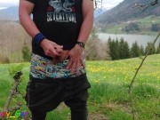 While hiking in the mountains I got horny and had to get it on right there. 4/16