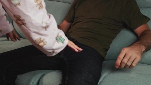 Daddy Catches Stepdaughter Masturbating and Stepfather Punishes her with his HUGE COCK
