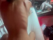 My boyfriend fucks my pussy on all fours until I have an orgasm. 15/16