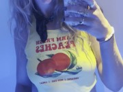 Teasing & Tasting Myself in the Airplane Lavatory 1/16