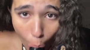 Scarlett Summer vs Big Black Dildo