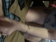 Hot BLONDE STEPSIS lays on her stepbrothers lap and SUCKS ON HIS COCK DUE TO COMING HOME LATE SECRE! 8/16