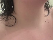 BBW gets face fucked by dragon dildo