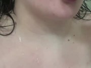 BBW gets face fucked by dragon dildo 7/16