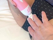 無修正 寝取られ大好き変態痴女セフレにJKコスさせて電マでオナニーさせて自分は手コキしました。 16/16