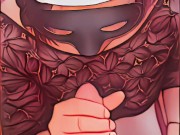 she sucks my big cock and takes facial cumshot 1/16