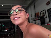Nerd Madison Wilde Gives Blowjob Before Sitting On Hard Shaft 7/16