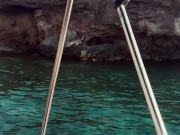 A little tease by this hot captain on a boat in Ibiza 9/16