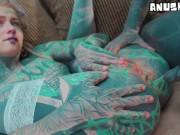 Hard ANAL fuck for Tattooed Girl - Balls Deep Assfuck for Goth Slut - ATM, Facial 13/16