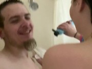 PART 1 stepsis sneaks away with her brother into the shower !! 13/16