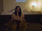 La fille timide aux cheveux bleus veut ta queue pour la soirée - Francaise Roleplay Poilue 6/16