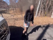 初の野外露出で恥じらう人妻／日本人素人／個人撮影 5/16