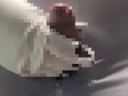 japanese chubby masturbating in a suit.