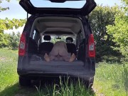 Public car sex with Scandinavian blonde Milf. Huge orgasms for both! 15/16