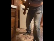 Desperately need to piss while cooking supper (holding my piss until I couldn’t , I piss in bucket) 16/16