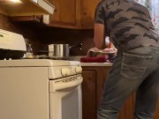 Desperately need to piss while cooking supper (holding my piss until I couldn’t , I piss in bucket) 2/16