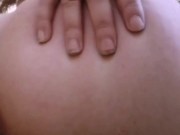 Big ass girl masturbating solo in the woods 14/16