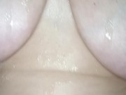 Spit bath for my boobs and belly 🫦 12/16