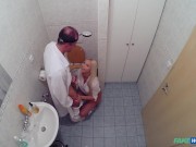 Busty Blonde Needs Help in the Doctors Toilet - Fake Hospital 8/16