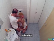 Busty Blonde Needs Help in the Doctors Toilet - Fake Hospital 9/16