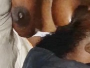 CHOCOLATE NIPS GETS SLURPED AND LICKED BY GORILLA P!!!!!!!!! 3/16