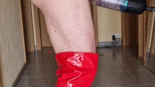 man who like too dressed like whore and cum inside toy!