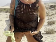 mini pee on the nudist beach💦 10/16