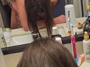 Bent over mirror fuck from behind short clip. 5/16