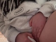 Blonde girl plays with her wet pussy until she squirts all over the floor 16/16