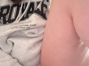 Blonde girl plays with her wet pussy until she squirts all over the floor 4/16