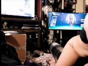 Chubby gamer girl sits on step daddy's cock when we game 15/16