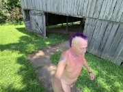 Exploring an old tobacco barn naked 12/16