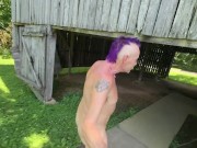 Exploring an old tobacco barn naked 8/16