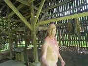 Exploring an old tobacco barn naked 9/16