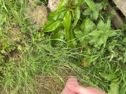 Hairy dick peeing in nature 12/16